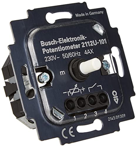 Busch-Jaeger 1307764 2112U-101 Busch-Elektronik-Potenziometer-Einsatz, Schwarz von Busch-Jaeger