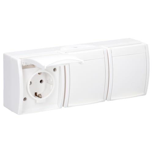Busch-Jaeger 2300/3 EW-54 SCHUKO Steckdose 3-fach Alpinweiß ocean (IP 44) 2CKA002084A0712 Busch-Jaeger 2300/3 EW-54 SCHUKO Steckdose 3-fach Alpinweiß ocean (IP 44) 2CKA002084A0712 von Busch-Jaeger