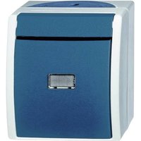 Busch-Jaeger 2601/6 WGL-53 Feuchtraum-Schalterprogramm Wechselschalter Ocean Aufputz Blau, Grün von Busch-Jaeger