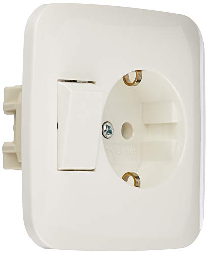 Busch-Jaeger 4310/6EUJ-214 Kombination SCHUKO Steckdose mit Wippschalter alp 4310/6 EUJ-214 von Busch-Jaeger