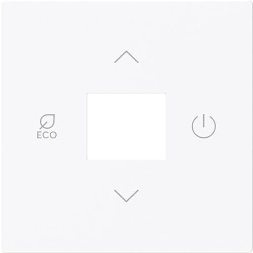 Busch-Jaeger 6235-44G Zentralscheibe für Raumtemperaturregler, Busch-art linear®, Symbol Auf/Ab, studioweiß glänzend (2CKA006220A0920) von Busch-Jaeger