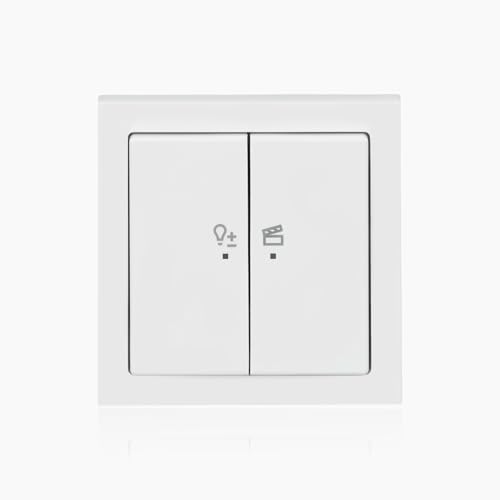 Busch-Jaeger 62851 UJ-84-WL LED-Dimmer flex Wireless Komplettset Tastdimmer-Einsatz Tastbedienfeld 2-fach 2 Wippen future linear Abdeckrahmen 1-fach Studioweiß 2CKA006200A0294 von Busch-Jaeger