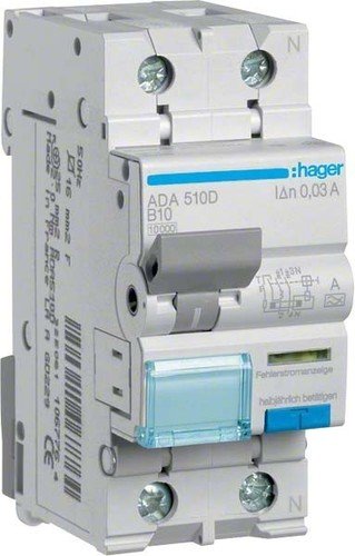 Busch-Jaeger ADA510D FI-LS 1P+N 10kA B-10A 30mA Typ A von Busch-Jaeger
