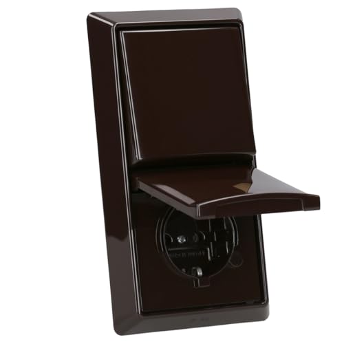 Busch-Jaeger Allwetter 44 Set: SCHUKO Steckdose mit Klappdeckel 20 EUGK-31-101 IP 44 + Wippschalter-Einsatz 2000/6 US + Wippe 2106-31 + 2-fach Rahmen 2102-31, Braun UP Busch-Jaeger Allwetter 44 Set: SCHUKO Steckdose mit Klappdeckel 20 EUGK-31-101 IP 44 + Wippschalter-Einsatz 2000/6 US + Wippe 2106-31 + 2-fach Rahmen 2102-31, Braun UP von Busch-Jaeger