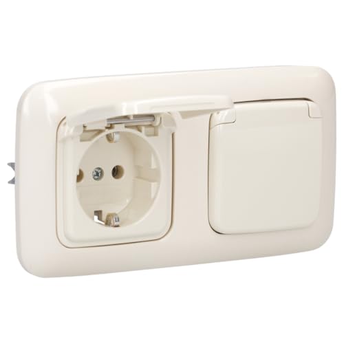Busch-Jaeger Busch-Duro 2000 SI Set: 2x 20 EUK-212 Steckdose mit Klappdeckel + 1x 2512-212 Abdeckrahmen 2-fach Cremeweiß Busch-Jaeger Busch-Duro 2000 SI Set: 2x 20 EUK-212 Steckdose mit Klappdeckel + 1x 2512-212 Abdeckrahmen 2-fach Cremeweiß von Busch-Jaeger