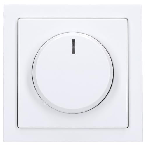 Busch-Jaeger Dimmer Set: 6540-84-102 Drehdimmer + 6523 U-102 Dimm-Einsatz + 1721-184K Rahmen Studioweiß Future Linear von Busch-Jaeger