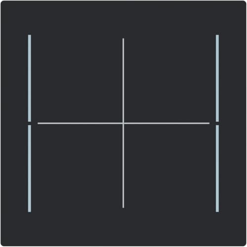 Busch-Jaeger LFW/A.4.70.11-45M Abdeckung, art linear, 4-fach, schwarz matt (2CKA006199A0422) von Busch-Jaeger