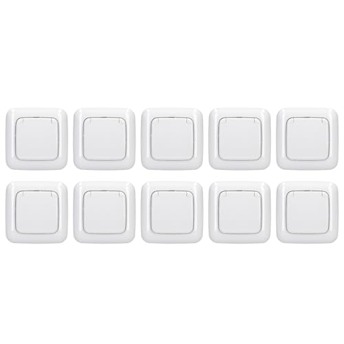 10 Stück Busch-Jaeger Reflex SI Set: 20 EUK-214 SCHUKO Klappdeckelsteckdose + 2511-214 Rahmen 1-fach Alpinweiß von Busch-Jaeger