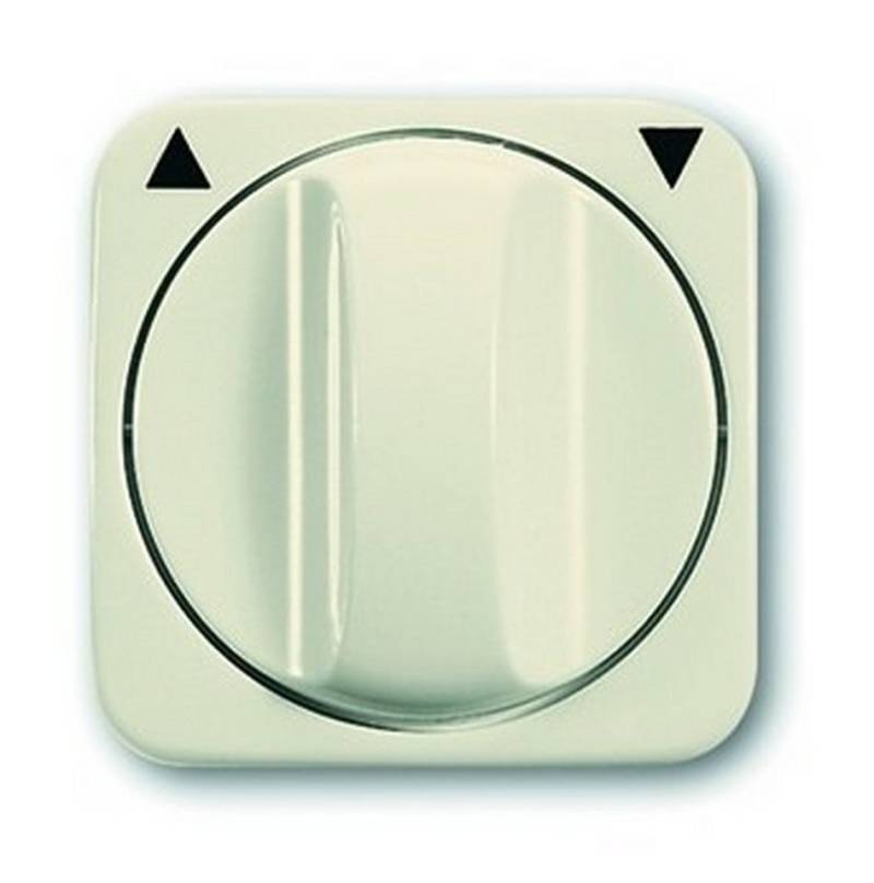 Busch-Jaeger Schalter, Drehknopf Jalousie weiß glänzend Symbol Pfeile von Busch-Jaeger