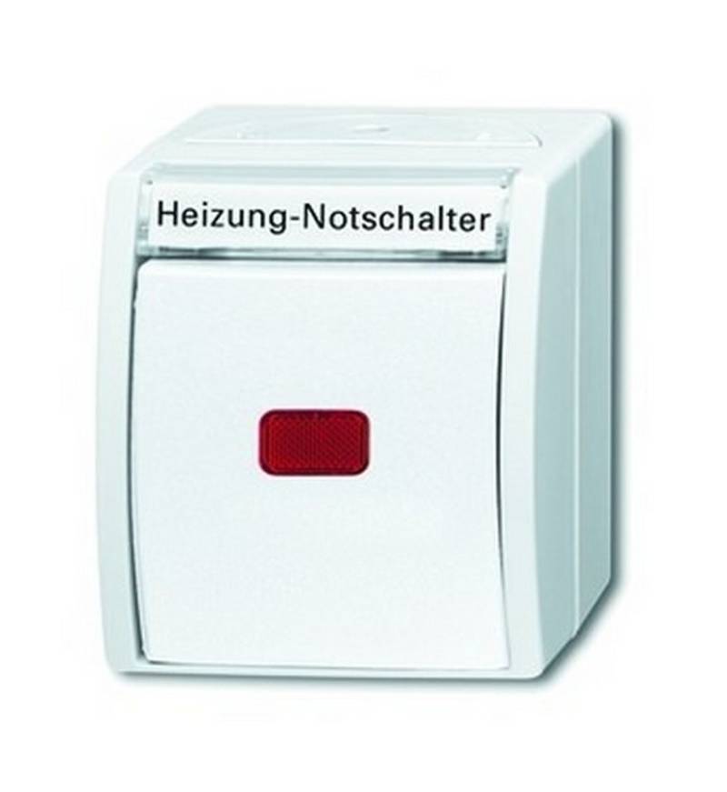 Busch-Jaeger Schalter, Wippschalter Kontrollschalter alpinweiß matt Aufputz IP44 2p 1 von Busch-Jaeger