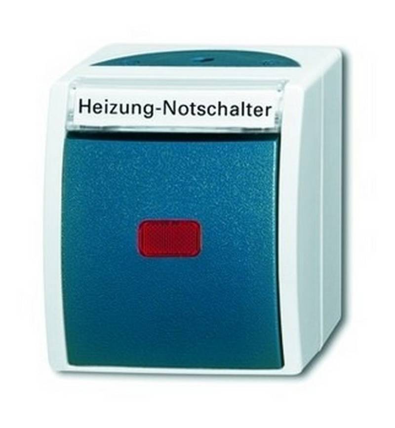 Busch-Jaeger Schalter, Wippschalter Kontrollschalter matt Aufputz IP44 2p 1 von Busch-Jaeger