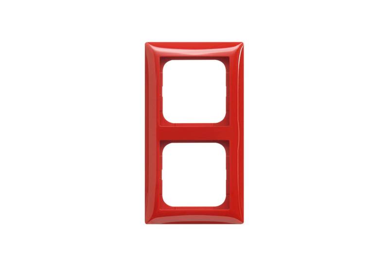 Busch-Jaeger Abdeckrahmen BUSCH-JAEGER Abdeckrahmen 1722-917, 2-fach, balance-SI, rot RAL3020 von Busch-Jaeger