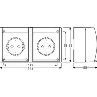 Busch-Jaeger Schuko-Steckdose 2f. waagerecht 20/2 EWN-53 von Busch-Jaeger