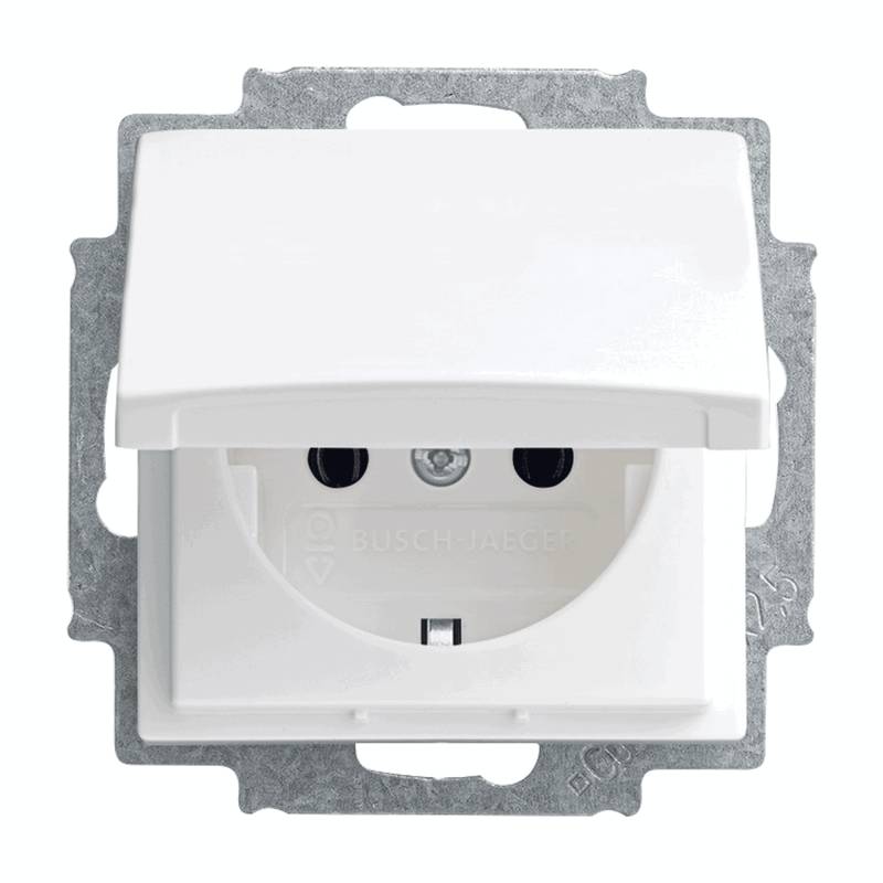 Busch-Jäger Schuko-Steckdose 'Balance SI' mit Klappdeckel alpinweiß Busch-Jäger Schuko-Steckdose 'Balance SI' mit Klappdeckel alpinweiß von Busch-Jäger