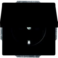 Busch Jaeger Schutzkontakt-Steckdose Future Linear mit Klappdeckel schwarz matt 20EUK-885 von Busch-Jaeger