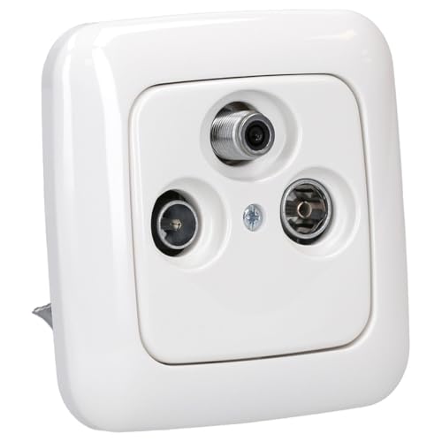 Busch-Jaeger Set: Triax Antennensteckdose EDA 302 F + 1743-03-214 Zentralscheibe + 2511-214 1-fach Rahmen Alpinweiß Reflex SI von Busch-Jaeger