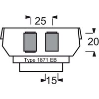Busch-Jaeger Sockel für 1758... f. Mod.-Jack 2x6u.8p 1871 EB - 2CKA001764A0273 von Busch-Jaeger