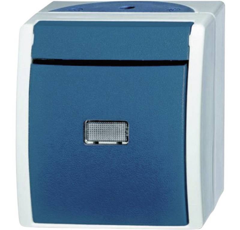 Busch-Jaeger Steckdose Busch-Jaeger 2621 WGL-53 Feuchtraum-Schalterprogramm Taster Ocean Au von Busch-Jaeger