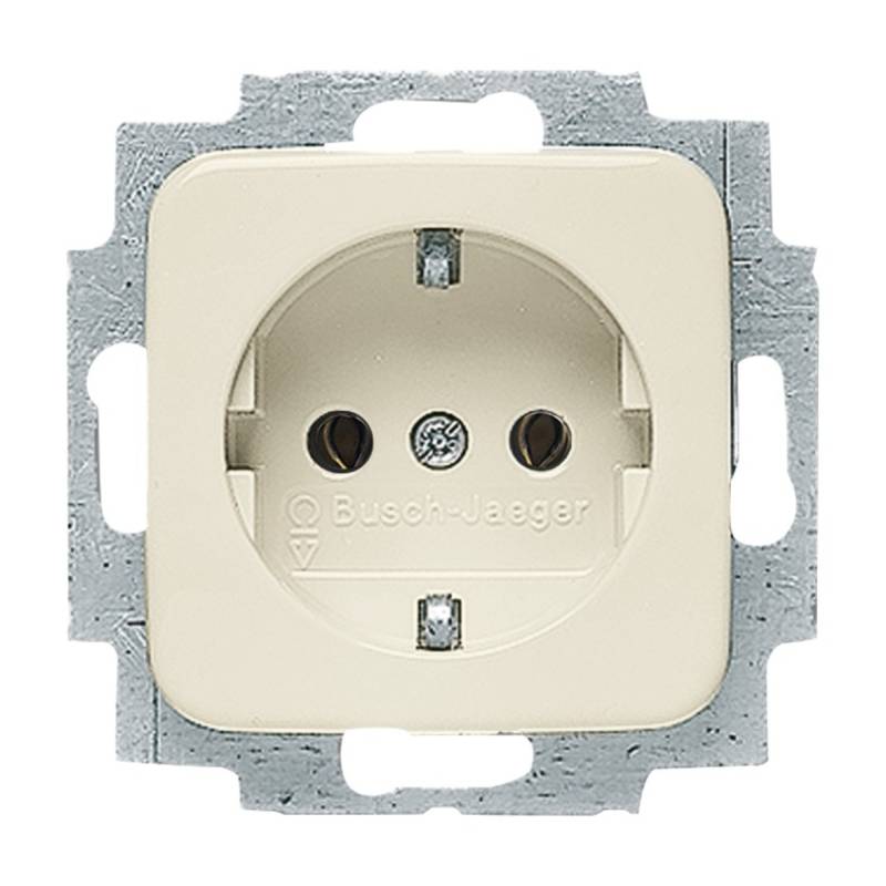Busch-Jäger Steckdose 'Duro 2000' cremeweiß mit Abdeckung Busch-Jäger Steckdose 'Duro 2000' cremeweiß mit Abdeckung von Busch-Jäger