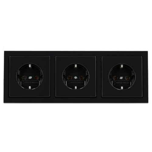 Busch-Jaeger Steckdosen-Set: 3x 20 EUC-81 Steckdose + 1723-181K 3-fach Rahmen Studioweiß Future Linear von Busch-Jaeger