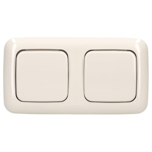 Busch-Jaeger Busch-Duro 2000 SI Set: 2x 2000/6 US Wechselschalter + 2512-212 2-fach Rahmen + 2x 2506-212 Wippe Cremeweiß Busch-Jaeger Busch-Duro 2000 SI Set: 2x 2000/6 US Wechselschalter + 2512-212 2-fach Rahmen + 2x 2506-212 Wippe Cremeweiß von Busch-Jaeger
