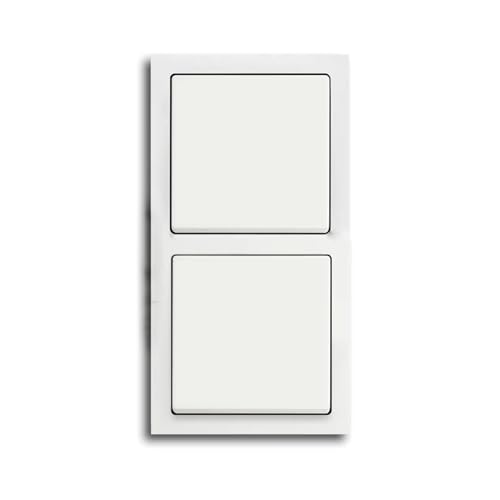 Busch-Jaeger future® linear Komplett-Set: 2x 2000/6 US Wechselschalter Einsatz +2x 1786-884 Wippe + 1722-884K Abdeckrahmen 2-fach, Future Linear weiß matt von Busch-Jaeger