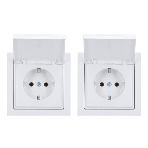 Busch-Jaeger future linear Komplett-Set: 2x 20 EUK-84 SCHUKO Steckdose mit Klappdeckel + 2x 1721-184k Abdeckrahmen 1-fach, studioweiß Busch-Jaeger future linear Komplett-Set: 2x 20 EUK-84 SCHUKO Steckdose mit Klappdeckel + 2x 1721-184k Abdeckrahmen 1-fach, studioweiß von Busch-Jaeger