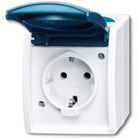 Danfoss - Busch-Jaeger 20 EWN-53 schuko® Steckdose mit Klappdeckel und Beschriftungsfeld von DANFOSS