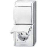 Busch-jaeger - 2601/6/20 EW-54 Kombination schuko® Steckdose, mit Wippschalter Aus- und Wechselschaltung von Busch-Jaeger
