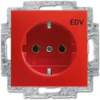 Busch-jaeger - Steckdoseneinsatz 20 EUC/DV-917, Aufdruck, rot RAL3020 von Busch-Jaeger