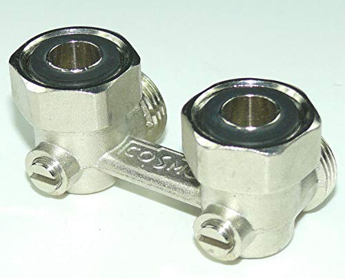 COSMO Zweirohr-Hahnblock 3/4" AG Konus lose DN 20 Eckform 10 bar 50mm von Busch-Jaeger