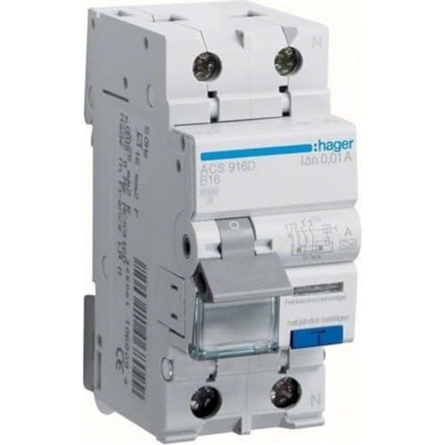 Hager ACS916D FI-LS 1P+N 6kA B-16A 10mA Typ A QC von Busch-Jaeger