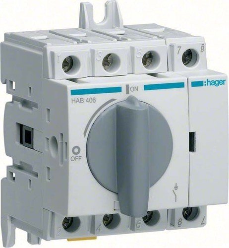 Busch-Jaeger HAB406 Lasttrennschalter+Trennungs anz.4P 63A white von Busch-Jaeger