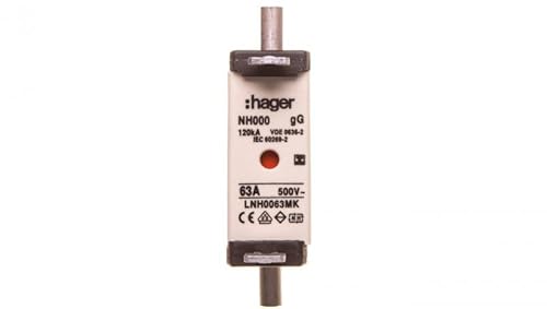 Hager LNH0063MK Sicherung NH000 63A 500VgG MKen.S-frei von Busch-Jaeger