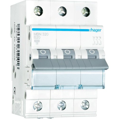 Hager Leitungsschutzschalter MBN320 3 polig 20A 6kA von Busch-Jaeger
