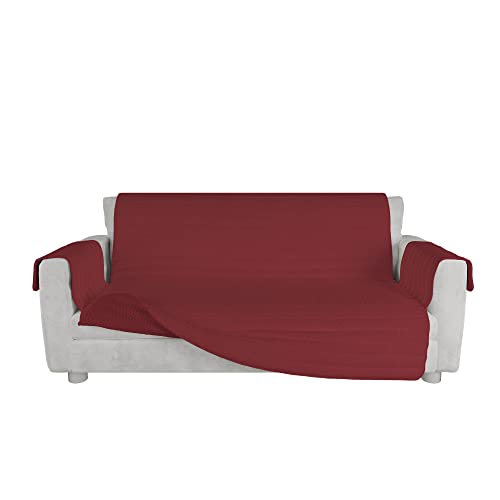 MB HOME Rutschfester Sofa Schonbezug Cozy, Bordeaux, Dreisitzer von Italian Bed Linen