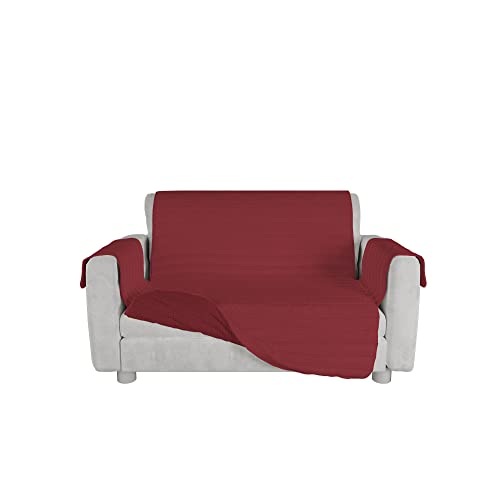 MB HOME Rutschfester Sofa Schonbezug Cozy, Bordeaux, Zweisitzer von Italian Bed Linen