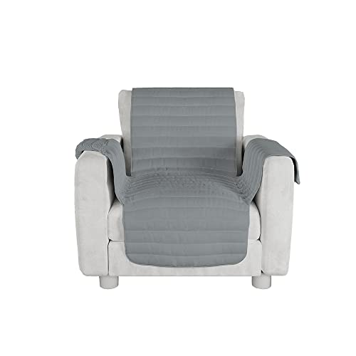 MB HOME Rutschfester Sofa Schonbezug Cozy, Hellgrau, Sitzfläche von Italian Bed Linen