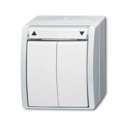 Jalousieschalter AP ocean aws mt IP44 1p Wippe Textfeld/Beschriftungsfläche Jalousieschalter AP ocean aws mt IP44 1p Wippe Textfeld/Beschriftungsfläche von Busch-jaeger