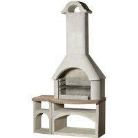 BUSCHBECK Gartengrillkamin »Bozen«, 117 cm - weiss von Buschbeck