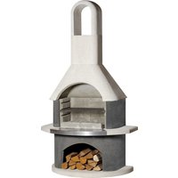 BUSCHBECK Gartengrillkamin »Stockholm«, BxHxT: 65 x 203 x 110 cm - weiss von Buschbeck