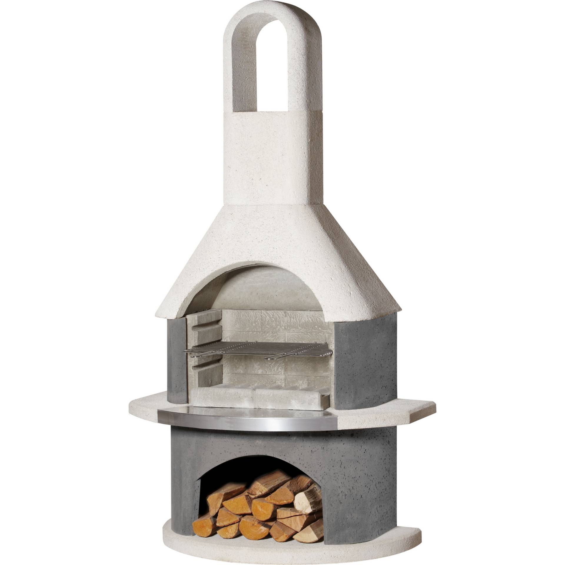 Buschbeck Grillkamin 'Stockholm' weiß, anthrazit 110 x 203 x 65 cm Buschbeck Grillkamin 'Stockholm' weiß, anthrazit 110 x 203 x 65 cm von Buschbeck