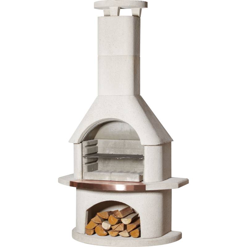 Buschbeck Grillkamin 'Venezia' weiß 110 x 206 x 65 cm von Buschbeck