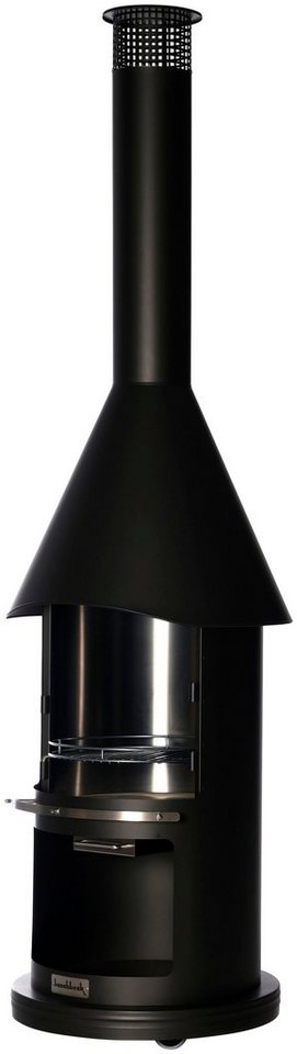 Buschbeck Holzkohlegrill Edelstahlgrill Auckland, schwarz, Edles Design, Premium-Produkt mit Senotherm-Lackierung, Ø65 x H 230 cm von Buschbeck