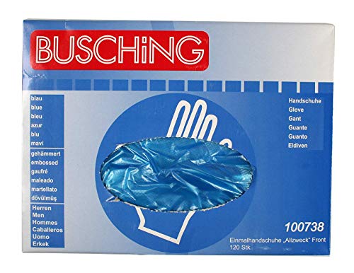 Einmalhandschuhe Allzweck, blau, Entnahmeöffnung mittig [VPE: 10] von Busching