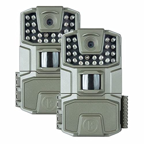 Bushnell - Spot-On 2er-Pack - Trail-Kamera - IR-LEDs mit hoher Leistung für bessere Reichweite bei Nacht - Auslösegeschwindigkeit von 0,7 Sekunden - 18 MP - 1086p - Wildlife - Low Glow - Grau -66062BF von Bushnell
