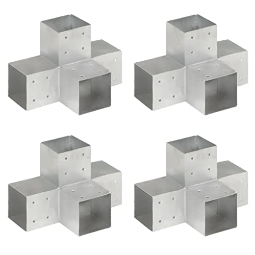 Bussandri Exclusive - Pfostenverbinder 4 Stk. X-Form Verzinktes Metall 101 x 101 mm Bussandri Exclusive - Pfostenverbinder 4 Stk. X-Form Verzinktes Metall 101 x 101 mm von Bussandri