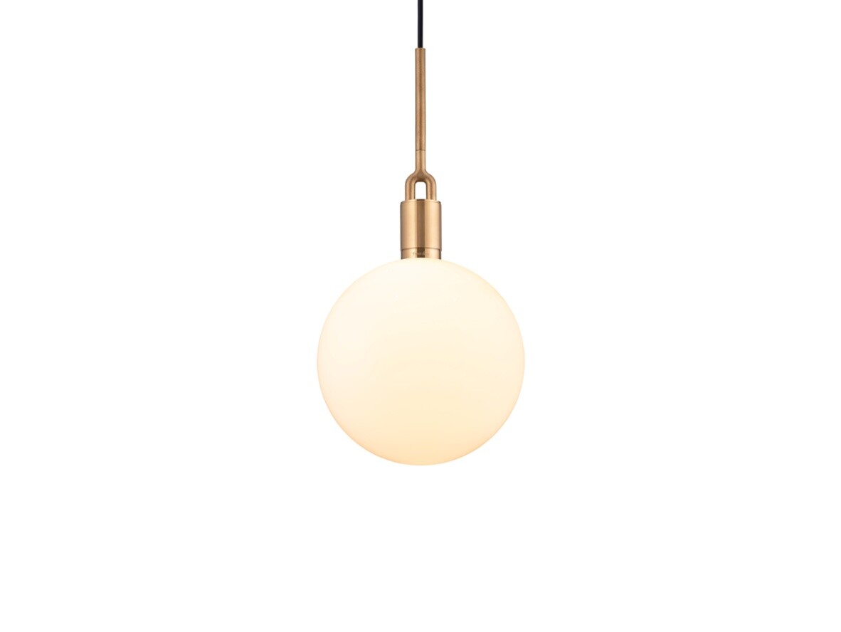 Buster+Punch - Forked Globe Pendelleuchte Dim. Large Opal/Brass Buster+Punch von Buster+Punch