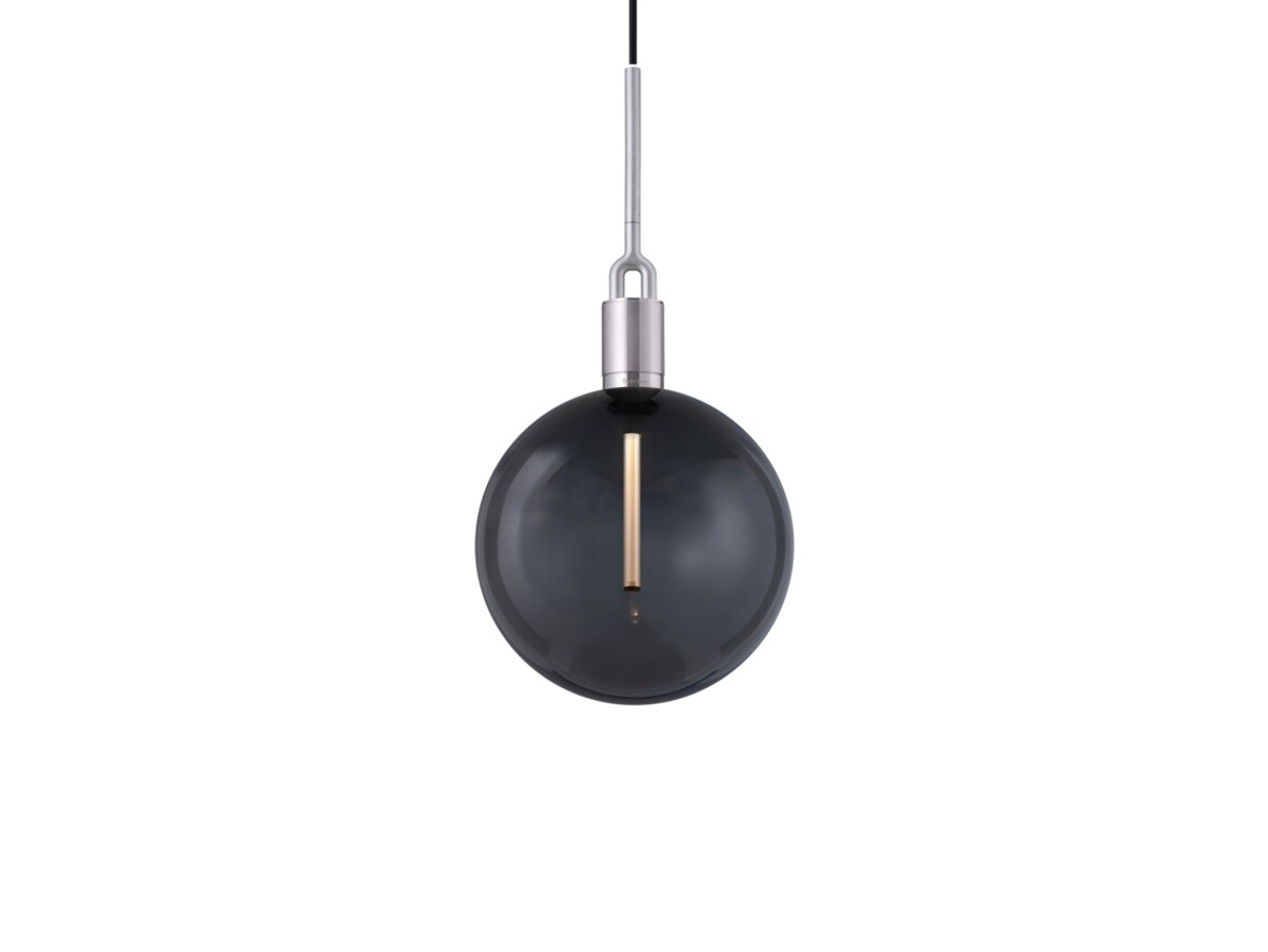 Buster+Punch - Forked Globe Pendelleuchte Dim. Large Smoked/Steel Buster+Punch von Buster+Punch