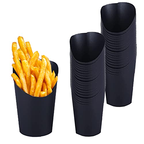 Bustlwor 50 Stück Snacks Kraftpapier Becher Halter, Frites Kraftpapier Becher, Snack-Container, für Eiscreme, Windbeutel, Chips, Kuchen und Andere Snacks zum Mitnehmen für Partys von Bustlwor